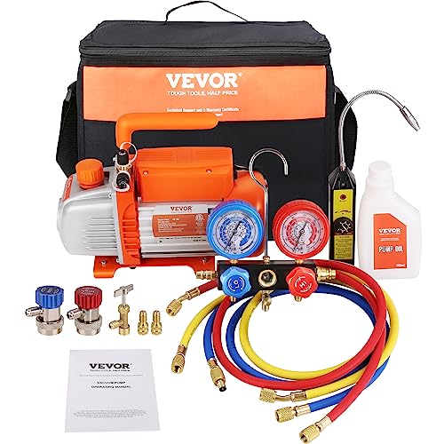 VEVOR 4 CFM Vacuum Pump, Gauge & Leak Detector Set for HVAC/AUTO 12 VEVOR 4 CFM Vacuum Pump, Gauge & Leak Detector Set for HVAC/AUTO - Image 12