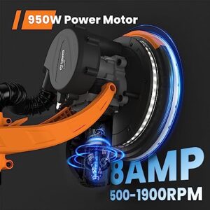 Upgrade Your Drywall Projects with GoGonova Electric Drywall Sander – 950W, Auto Dust Extraction, LED Light, 16pcs Sandpaper