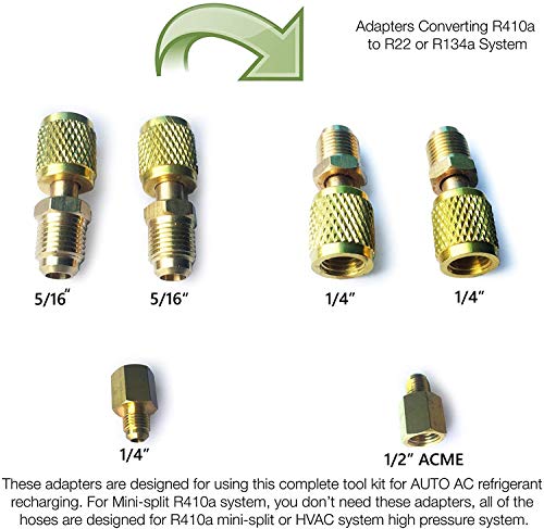 Professional HVAC Repair Kit with Vacuum Pump, Manifold Gauge Set, Leak Detector & Hoses 3 Professional HVAC Repair Kit with Vacuum Pump, Manifold Gauge Set, Leak Detector & Hoses - Image 3