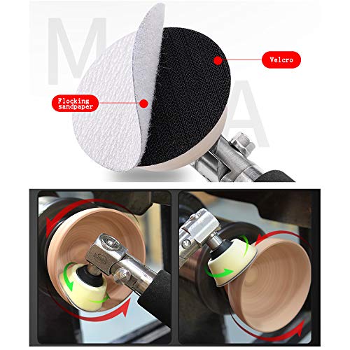 Hand Held Wood Turning Lathe Bowl Sander with Rotatable Spindle Head 2" 3" Pads Discs 7 Hand Held Wood Turning Lathe Bowl Sander with Rotatable Spindle Head 2" 3" Pads Discs - Image 7