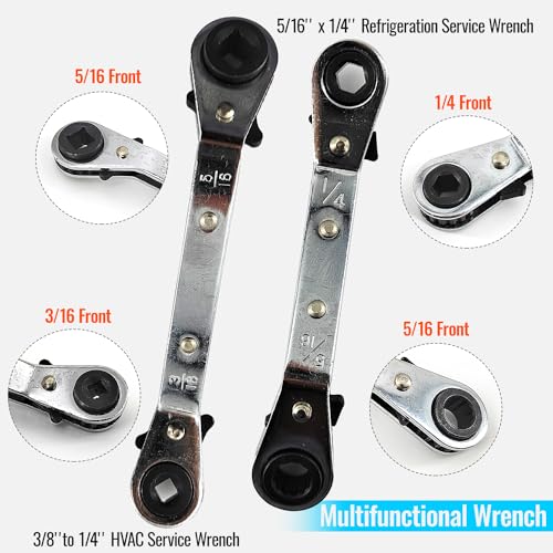 R410a R22 HVAC Core Removal & Service Wrench Set by ZPSNDP for Multi-Refrigeration Repairs 5 R410a R22 HVAC Core Removal & Service Wrench Set by ZPSNDP for Multi-Refrigeration Repairs - Image 5