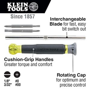 Klein Tools 4-in-1 Electronics Screwdriver Set – Precision Bits for Terminal Blocks