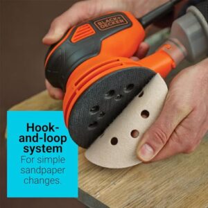 BLACK+DECKER 5-inch Corded Orbital Sander (BDERO600) – Efficient Disc Sander