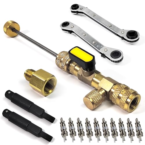 R410a R22 HVAC Core Removal & Service Wrench Set by ZPSNDP for Multi-Refrigeration Repairs 1 hvac tools kit