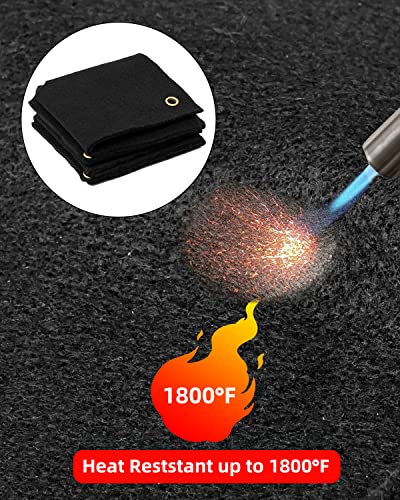 TOHONFOO 2-Pack Fireproof Welding Blanket & Heat Shield Mat for Brazing and Plumbing 6 TOHONFOO 2-Pack Fireproof Welding Blanket & Heat Shield Mat for Brazing and Plumbing - Image 6