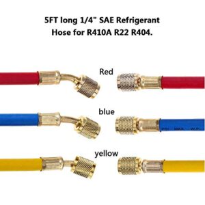 Shikha 5FT AC Diagnostic Manifold Freon Gauge Set for Various Refrigerants