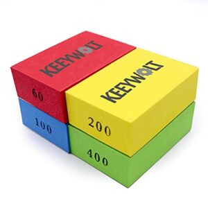 KEEYWOLT Diamond Hand Polishing Pads: Sharp Sanding Blocks for Tile, Glass, Stone 4Pcs