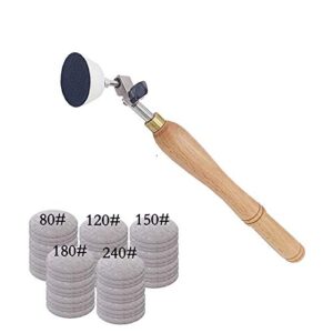 2″ Bowl Sander Sanding Tool Woodworking with 50 Sandpaper Discs Grits 80-240