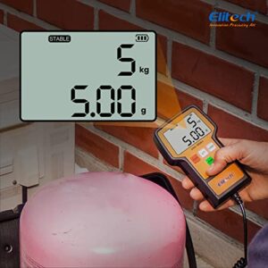 Elitech LMC-100A+ 220Lbs HVAC Refrigerant Scale: Electronic Freon Charging & Recovery Scale with Case