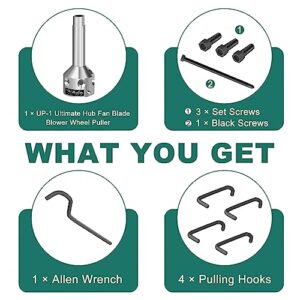 MARKETTY UP-1 Ultimate Fan Blade & Blower Wheel Puller for Various Motor Shafts