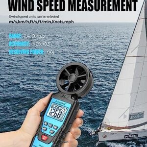 Aicevoos H7 Handheld Anemometer: Measures Wind Speed, Flow, Temp & Humidity