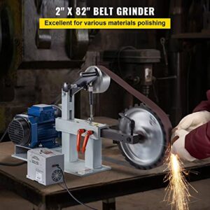 Happybuy 2HP Belt Grinder | Knife Making Bench Sander | 2×82 Variable Speed Tool