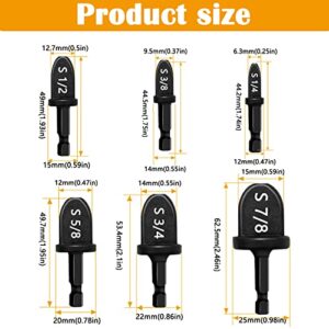 HVAC Copper Tube Expander Tool Set – 6PCS Pipe Repair Drill Bits 1/4″-7/8″