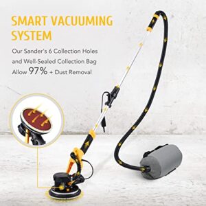 800w Zelcan Drywall Sander with Vacuum & Dust-Free Auto Electric Sanding Machine