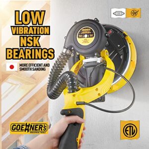 7-Speed Electric Drywall Sander w/ Vacuum & LED Light | Ceiling Sanding Tool