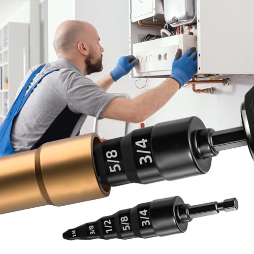 Paddsun 5-in-1 HVAC Copper Pipe Expansion & Swaging Drill Bit Set with Hex Shank 5 Paddsun 5-in-1 HVAC Copper Pipe Expansion & Swaging Drill Bit Set with Hex Shank - Image 5