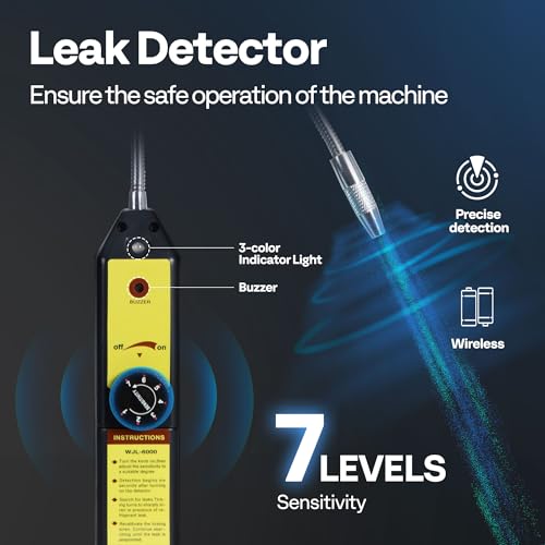VIVOHOME 1/3 HP HVAC Vacuum Pump & 4-Way AC Gauge Kit with Leak Detector 5 VIVOHOME 1/3 HP HVAC Vacuum Pump & 4-Way AC Gauge Kit with Leak Detector - Image 5