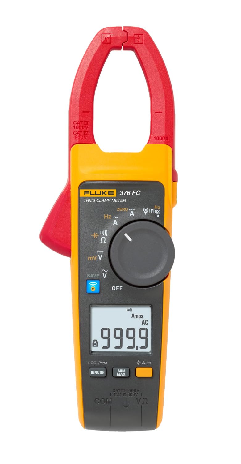 Fluke 376FC AC/DC Clamp Meter with iFlex, Bluetooth, VFD Filter 1 hvac tools