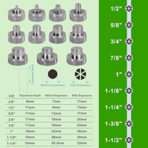 UTZIKO HVAC Hydraulic SWAGING Kit for Expanding Copper Tubing (3/8″-1-5/8″)