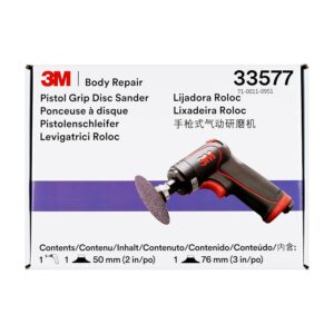 3M Pistol Grip Disc Sander 33577 – 18,000 RPM, 50mm/75mm – Automotive Abrasive Tool for Grinding, Weld Cleanup, Paint-Stripping