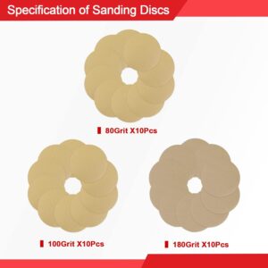 Goldblatt 9 Inch Drywall Sander with 30pcs Sanding Discs – Hook and Loop for Wall Cleaning and Polishing