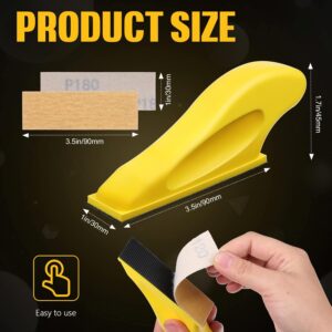 Micro Sander Kit 3.5″x1″ Mini Detail Handle Sanding Tools with 120 Sheet Sandpaper – Wood DIY Handicrafts Polishing Sanding