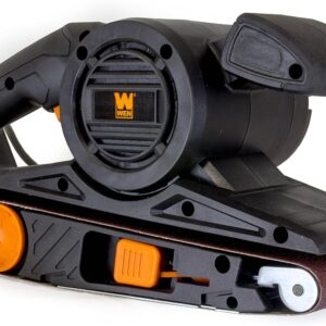 WEN 6321 Belt Sander: 7-Amp 3×21 Corded with Dust Bag, Black