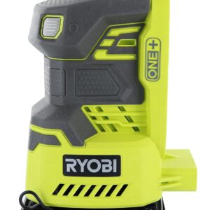 Ryobi P440 One+ 18V Palm Sander with Dust Bag and Pads – Power Tool (Battery Not Included)