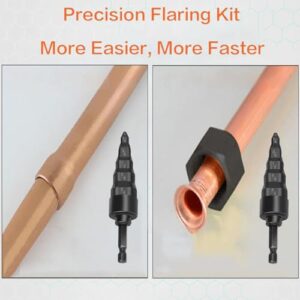 5-in-1 AC Copper Pipe Expander: HVAC Swaging Bit & Precision Flaring Tool Set