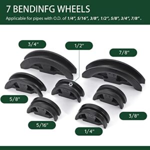 Antstone HVAC Tubing Bender Kit with Reverse Bend & 7 Dies,1/4″-7/8″