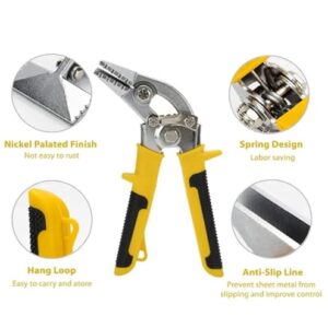 ZIMPTY 3-Inch Curved Jaw Sheet Metal Hand Seamer for Bending & Flattening