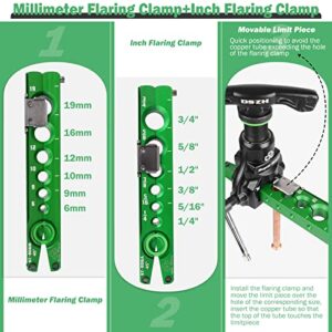 Jesskit 1/4″-3/4″ HVAC Manual Flaring Tool Kit – Ideal for Copper & Aluminum Pipes