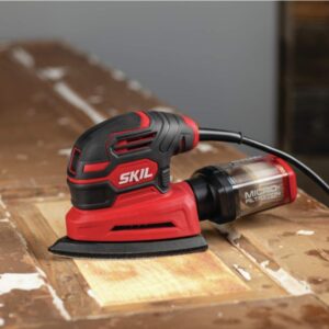 SKIL Corded Detail Sander SR250801 with 3 Sanding Papers & Dust Box