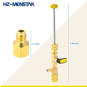 R410A R22 HVAC Valve Core Remover/Installer with Dual Port & Shut-Off Adapter