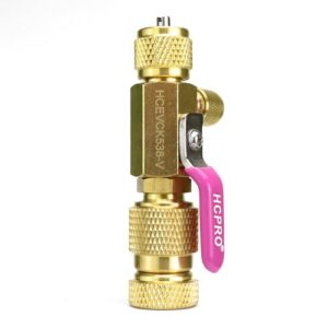 HCPRO HCEVCK538 Quick Flow Vacuum Valve Core Remover – 5/16”Fx3/8”M & 1/4” Side Port