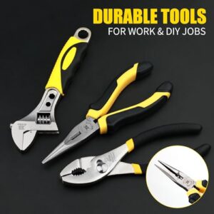 B Bosi 142-Piece Home Repair Tool Kit with 13-Inch Wide-Mouth Storage Bag