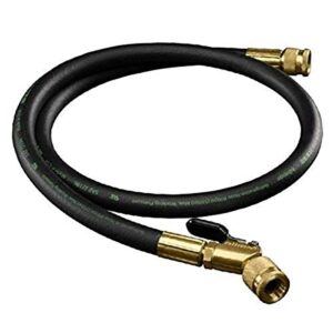 Hilmor 1935918 48″ Hose with 800 PSI Ball Valve, 3/8″ Vacuum, Black