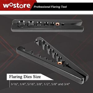 Wostore HVAC 45 Degree Flaring Tools & Tube Cutter Set for 3/16-3/4in. 7 Dies