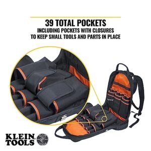 Klein Tools 80115 2-Piece Kit: 39-pocket Pro Backpack & Electrician’s Knife
