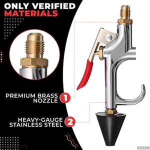 Stainless Steel HVAC Flush Tool, Heavy-Duty Air Compressor Hose Nozzle Kit