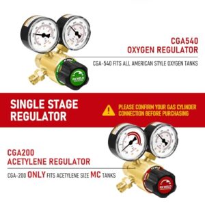 RX WELD Portable HVAC Brazing Torch Kit, Oxy Acetylene Set – Cylinders Not Included