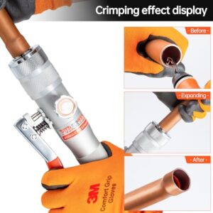 Purseter Hydraulic Tube Expander Kit with Cutter, Deburrer for HVAC Pipes