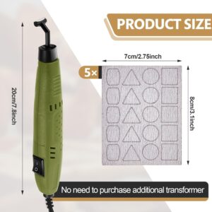 Mini Sander Kit with 8 Shaped Grinding Heads and Sandpaper for Small DIY Projects