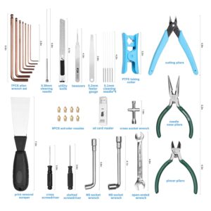 35Pcs Creality 3D Printer Tool Kit with Case: Filament Slicer, Cleaners, Starter Accessories, ABS Storage Box & More