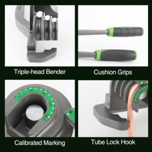 Pro 3-in-1 Tube Bender: HVAC Copper Aluminum Pipe Bending Tool 6-10mm