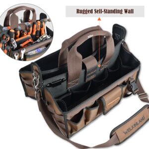Pro 20-Pocket Tool Tote: Heavy-Duty HVAC Electrician Tech Work Bag