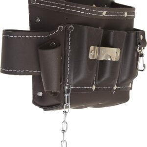 Premium Oil-Tanned Leather Electrician Tool Pouch | Heavy-Duty Professional Work Belt Gear