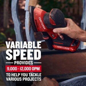 CRAFTSMAN 20V MAX Cordless Detail Sander, Powerful Lightweight Woodworking Tool