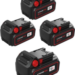 Replacement for Milwaukee M18 Battery 4Packs 6.0Ah 48-11-1862 Compatible with Milwaukee 18V Battery Tools and Charger