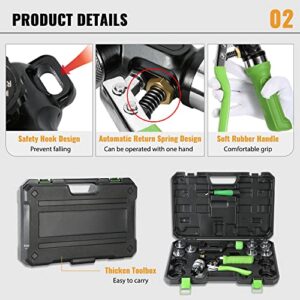 Professional HVAC Hydraulic Tube Expander Kit: 7 Heads for 3/8″-1-1/8″ Copper & Aluminum Pipes